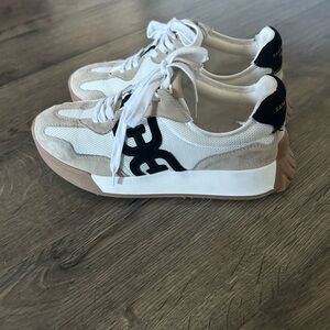 Sam Edelman Langley Cream and White Sneakers